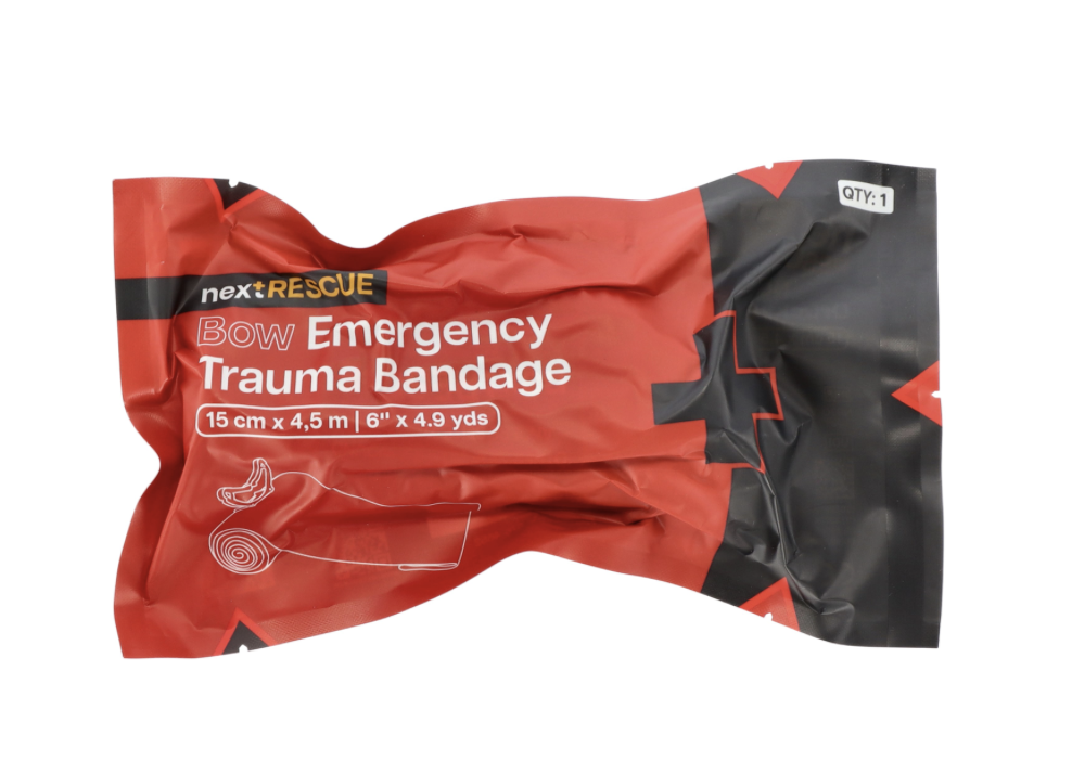 Vendaje compresivo de emergencia nextRESCUE Bow · 10 y 15 cm