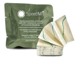 Apósito hemostático de emergencia SpeedM · 7,5 × 370 cm